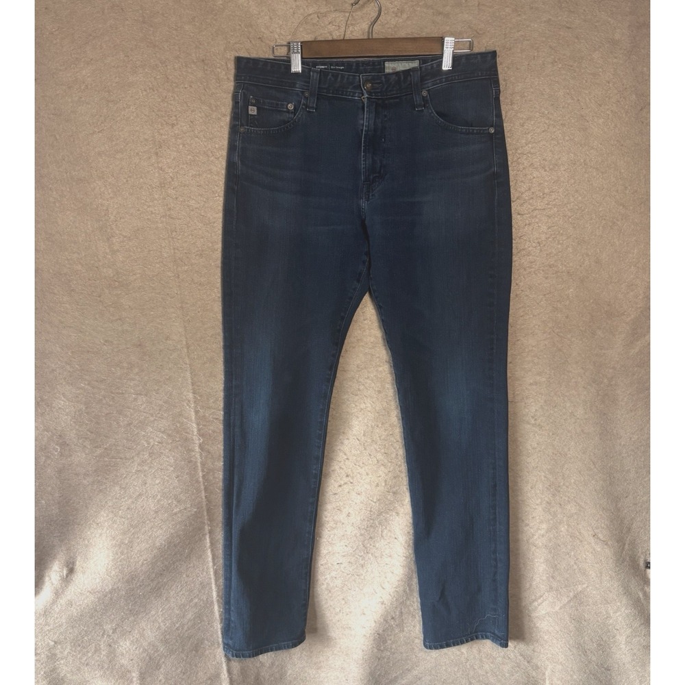 AG Adriano Goldschmied Everett Jeans Mens Sz 33x33 Dark Blue Stretch - SIZE NOTE